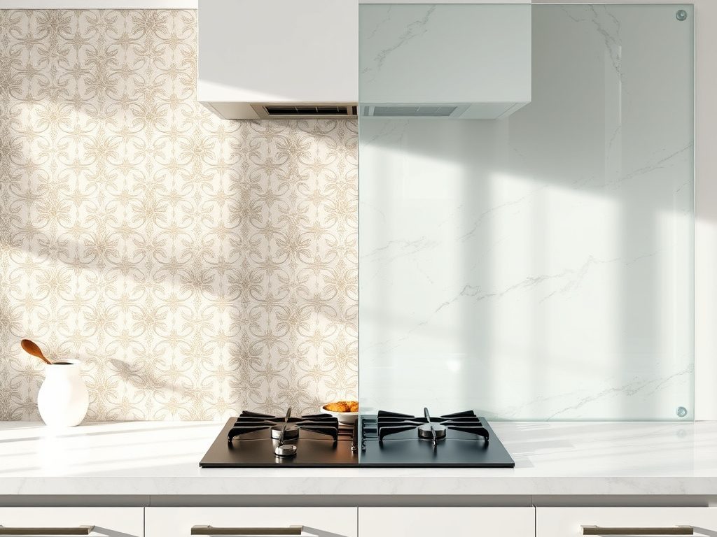 Płytki czy szkło między blatem a szafkami – porównanie trwałości, estetyki i praktyczności w kuchni